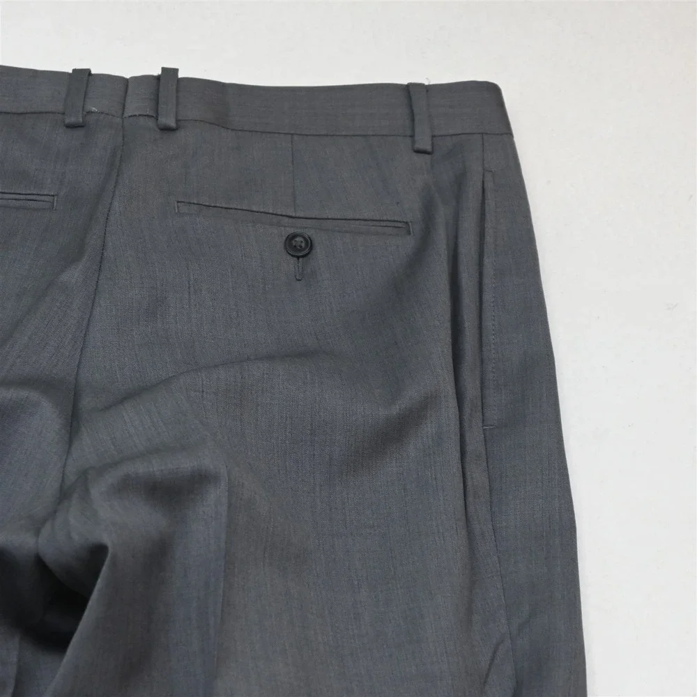 Calvin Klein 40R 32x30 Gray 100% Wool Mens Jacket Pants Suit